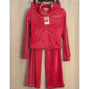 Juicy Couture x Mean Girls Soft Vixen Pink Velour Track Suit Size Small NEW